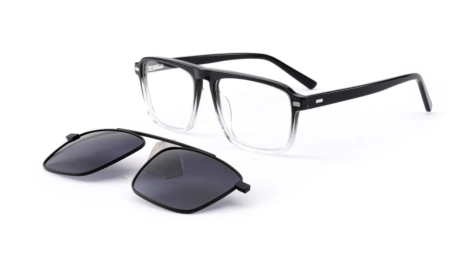 Black / Clear — 45° view