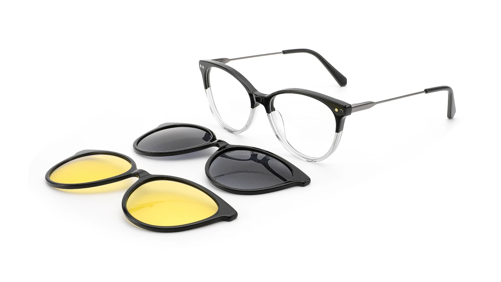 Black / Clear — 45° view