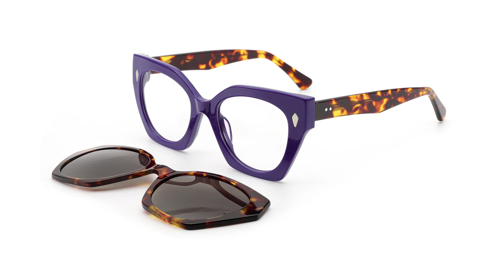 Purple / Tortoise — 45° view