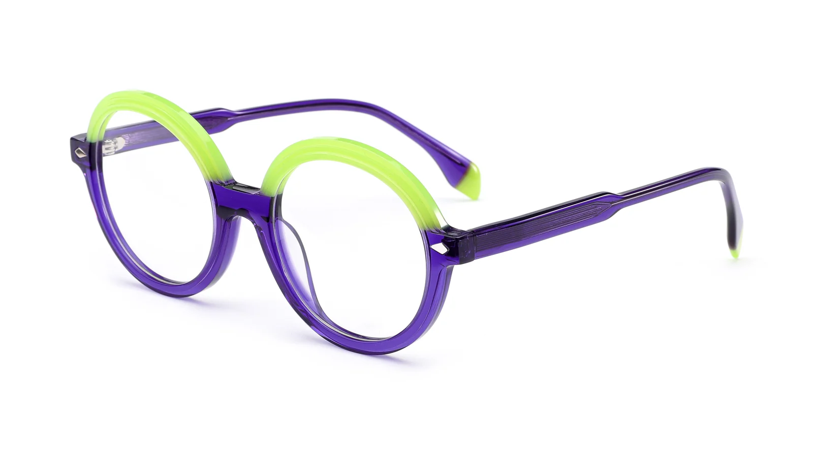 Purple / Lime — 45° view