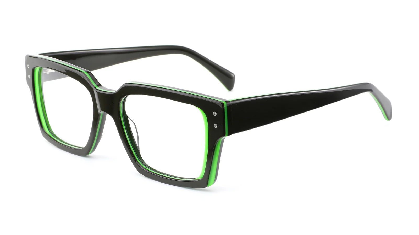 Black / Green — 45° view