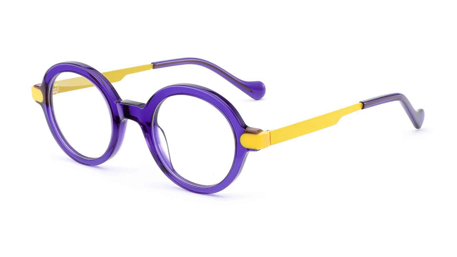 Violeta / Amarillo — Vista a 45°
