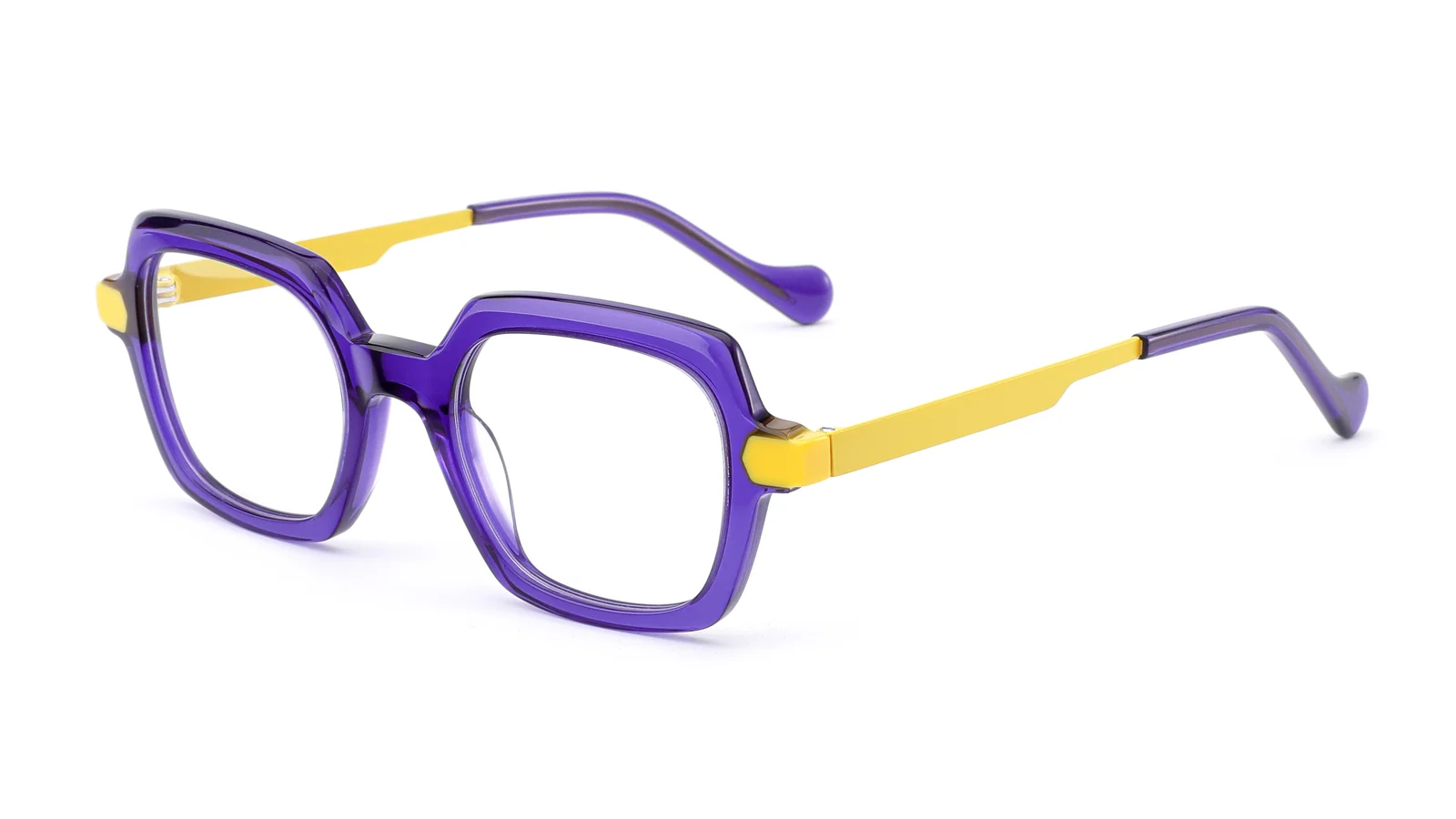 Violeta / Amarillo — Vista a 45°