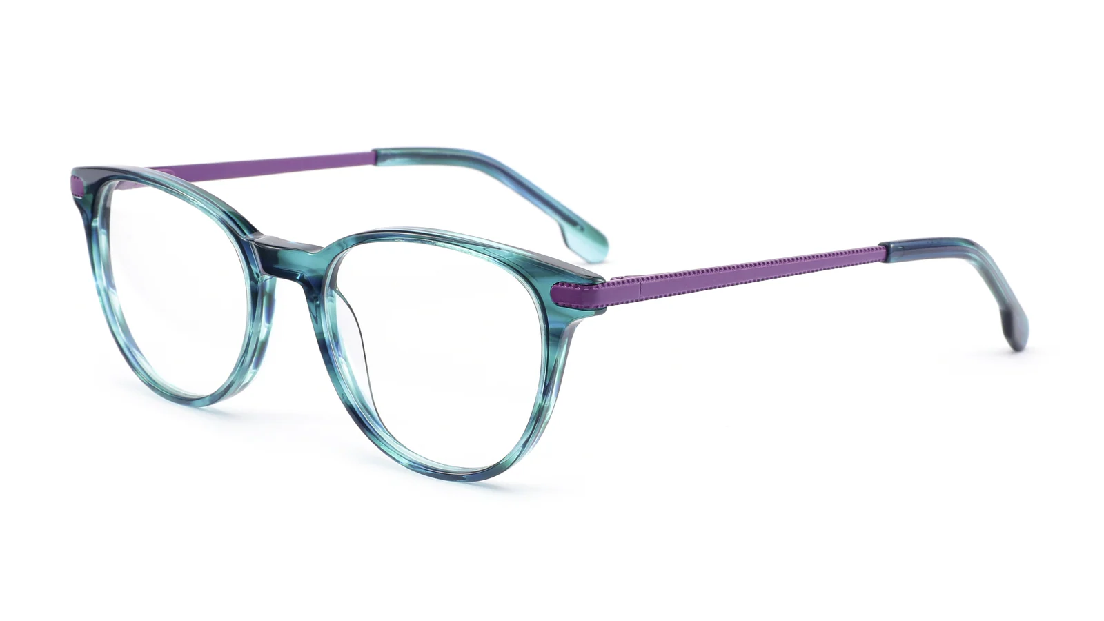 Teal / Purple — 45° view