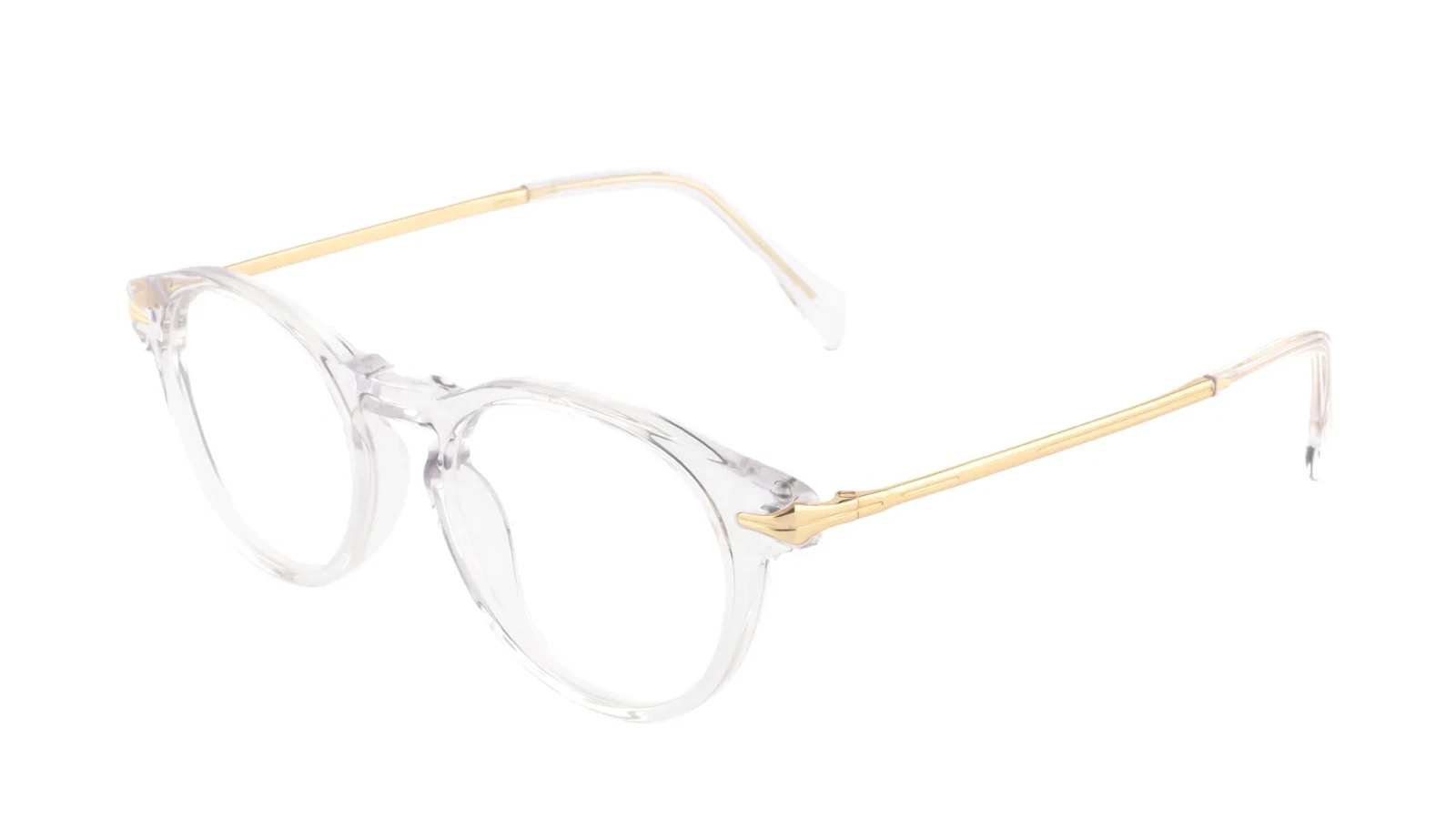 Clear / Gold — 45° view
