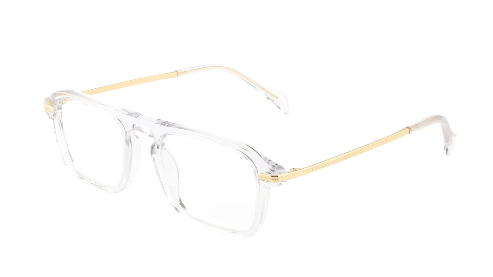 Clear / Gold — 45° view