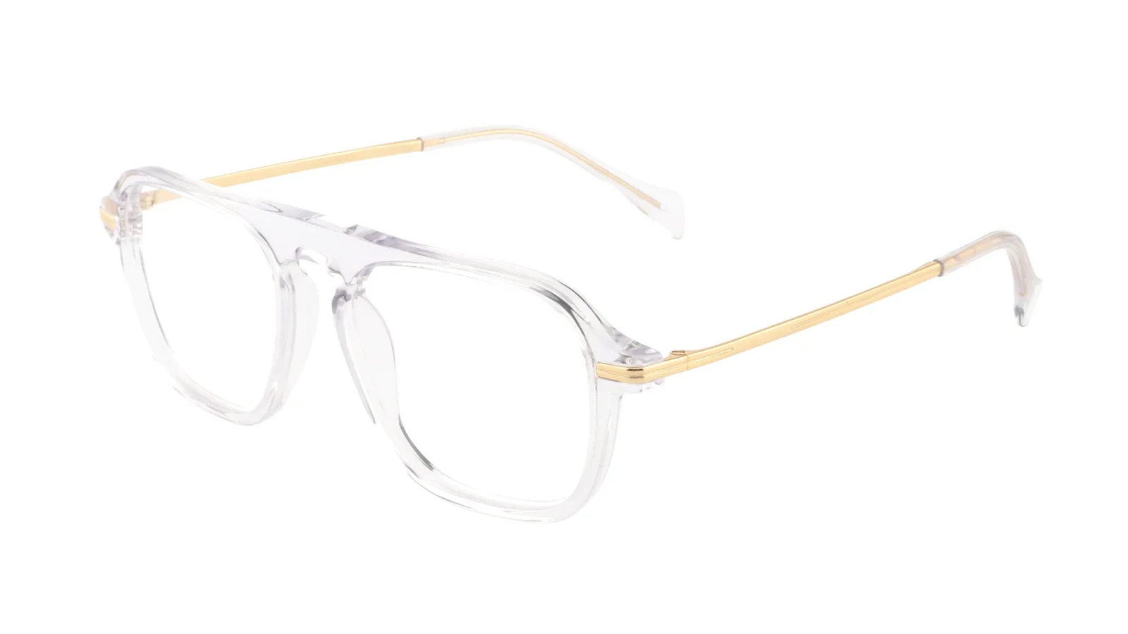 Clear / Gold — 45° view