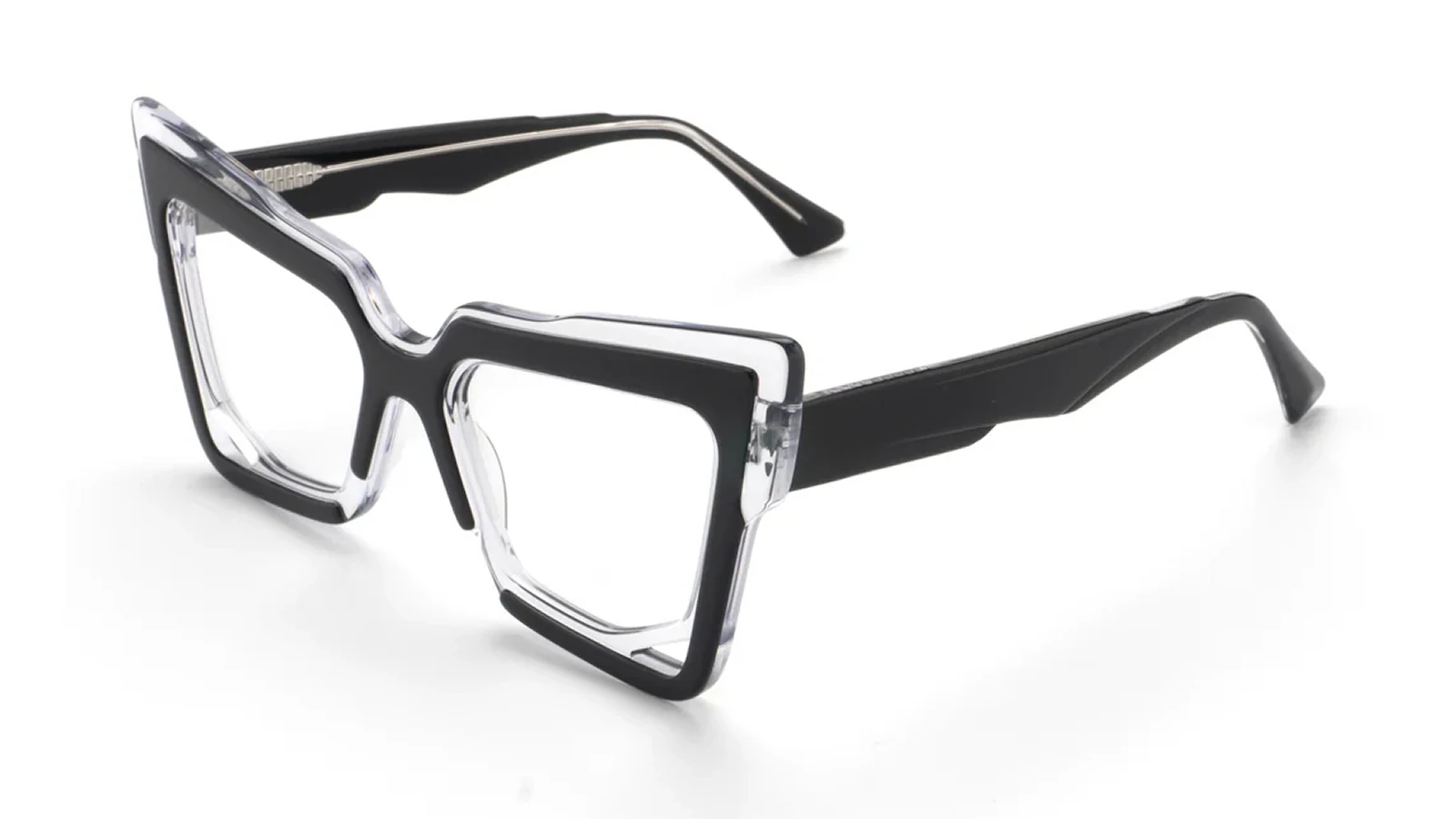 Clear / Black — 45° view