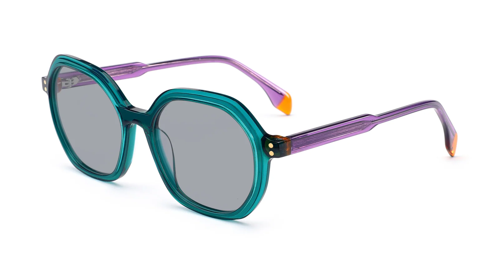 Teal / Purple — 45° view
