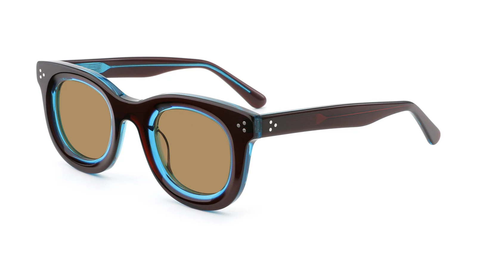 Teal / Tortoise — 45° view