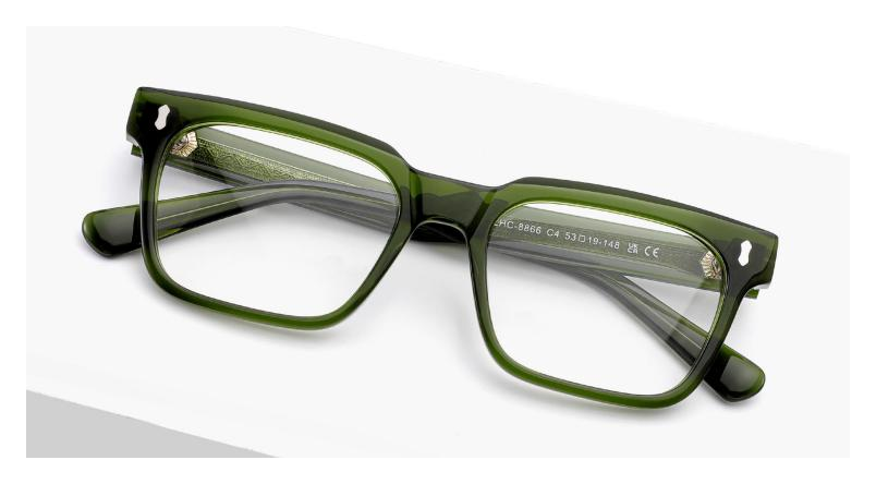 ZHC-8866 C4 Deep Olive Square eyewear