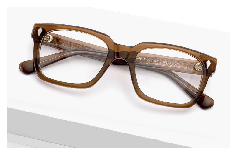 ZHC-8871 C5 Tea Brown Square eyewear
